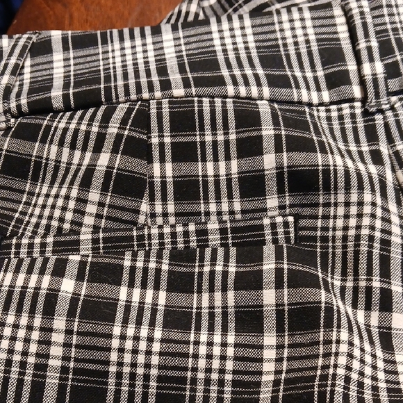 LOFT Womens Checkered Black and White Pants - Picture 7 of 9